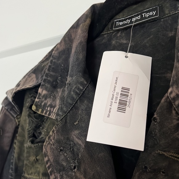 Vintage 90’s NIRVANA Acid Wash Camo Jacket - Picture 3 of 7